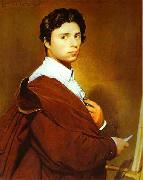 Jean Auguste Dominique Ingres Self portrait at age 24 Norge oil painting reproduction